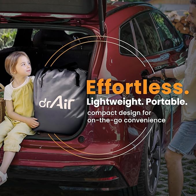 Dr. air Twin Air Mattress with Built-in Pump, 18” Raised Blow Up Mattress - 500 lbs Max Honeycomb Design, 3-Min Inflation, Waterproof Velvety Top, Ideal for Home, Guests & Camping, Colchon Inflable