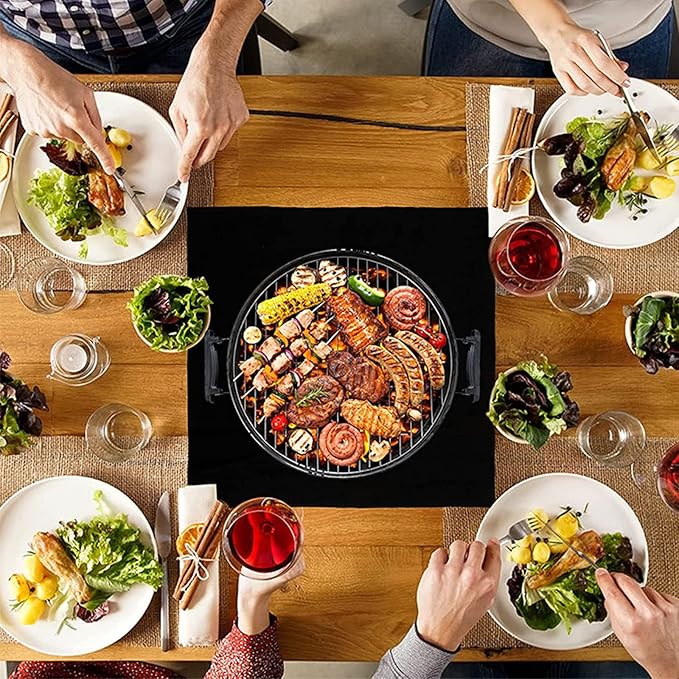 24 x 24 inches Fire Blanket for Heat Resistant Welding Blanket Flame Retardant Carbon Felt Barbecue Mat Outdoor Emergency Fireproof Mat for Grill, Stove, BBQ