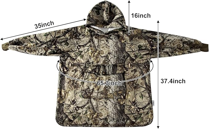 Krifey Wearable Blanket Hoodie, Oversized Sherpa Fleece Sweatshirt with Giant Pocket, Birthday Gifts for Women, Mom, Sister