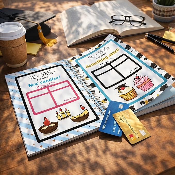 College survival gift card book - College Gift Card Book 2026 open when envelopes for college studentā Graduation Gifts for High School College Survival Gift Card Booklet Holder Book