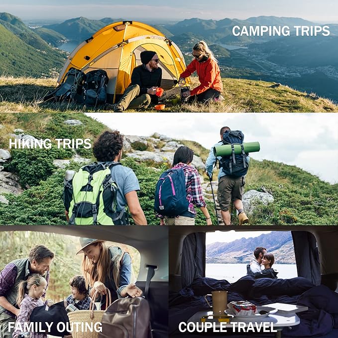 Ultralight Down Sleeping Bag for Adults with 600 Fill Power, Compact All Seasons Sleeping Bag for Backpacking, Hiking and Camping