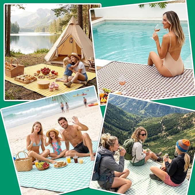 Waterproof Picnic Blanket Outdoor Girlfriend Gf Gifts for Women Sweetest Day Boyfriend 1 One Year Anniversary Meaningful Cute Romantic Xmas First Valentines Men Him Bf