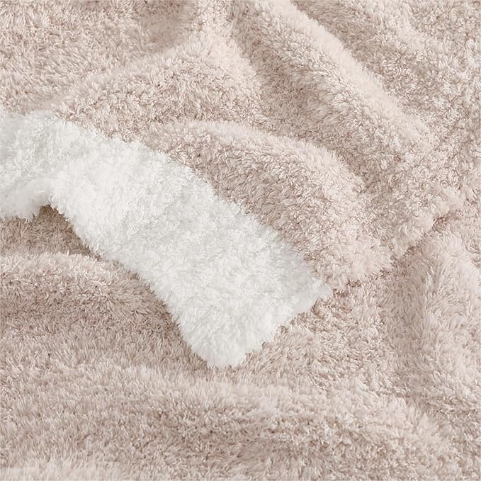 WRENSONGE Throw Blanket Cationic Dyeing Taupe Soft Cozy Fluffy Warm Hand Made Throw Blankets for Couch, Sofa, Chair, Bed, Camping, Picnic, Travel Lightweight Bed Blanket - 50"*70"