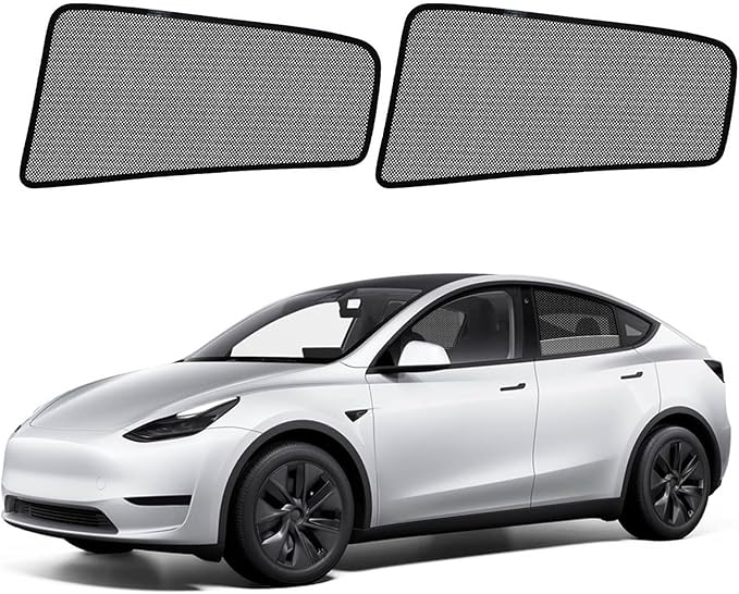 Model Y Specific Side Window Sun Shades, 2020-2025 Rear Vehicle Interior Shade for Baby Mesh Covers, Breathable, UV Protection and Heat Insulation (Model Y(2020-2025Not Juniper)), Rear Side-2pcs