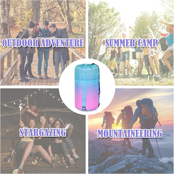 Sleeping Bags for Adults Kids,3 Seasons Cold Warm Weather Waterproof Lightweight Camping Sleeping Bags for Men and Women,Camping Outdoor Travel