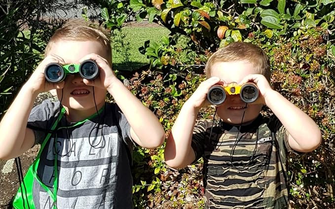 Adventure Kidz Outdoor Exploration Kit, Childrenās Binoculars, Flashlight, Compass, Fox Whistle, Magnifying Glass, Backpack. Great Gift Set for STEM, Pretend Play