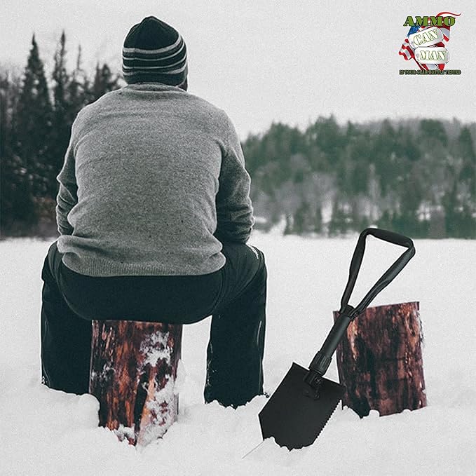 2 Piece Military Grade Entrenching Tool Set โ Tri Fold Metal Alloy Foldable Camping Shovel w/ACU Pouch โ Compact, Multipurpose Collapsible Shovel โ Versatile Survival Gear for Outdoor Enthusiasts