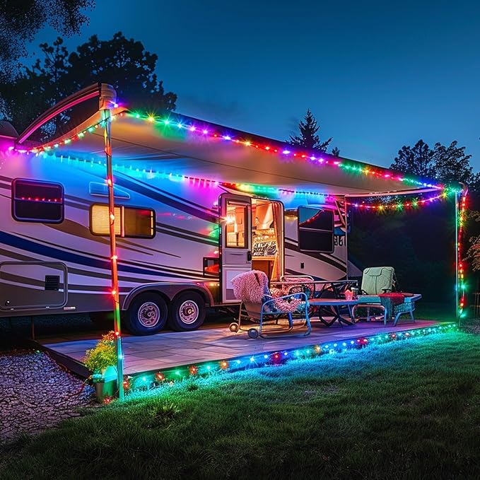 LairtPOW Solar Rope Lights 98FT Waterproof 300LEDs, Rechargeable Solar String Light with Remote Control,Outdoor Palm Tree Holiday Lights for Pathway Pool Patio Party Garden Yard Balcony (Multi Color)