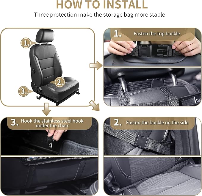 LUCMO Car Backseat Organizer with Touch Screen Tablet Holder,9 Storage Pockets Car Storage Organizer,Protectors Kick Mats Travel Accessories for Kids-Pink