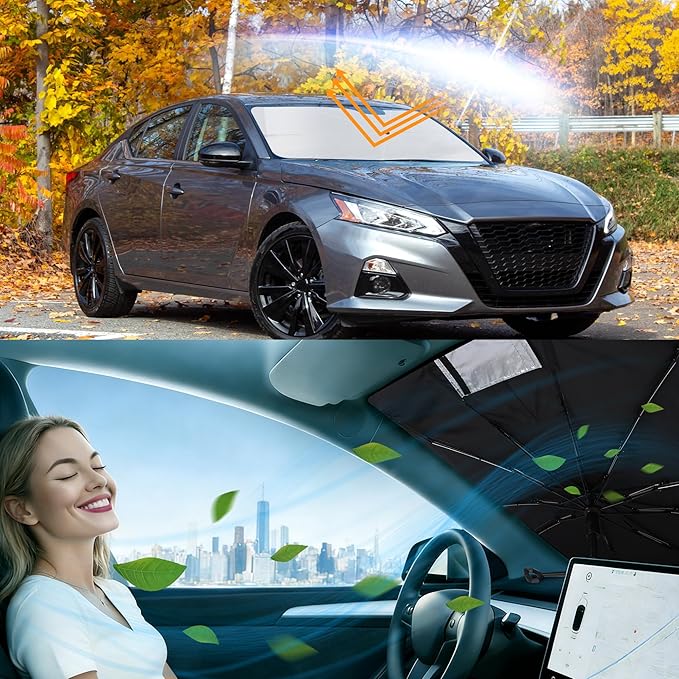 Windshield Sun Shade Umbrella Fit for Altima 2019 2020 2021 2022 2023 2024 2025 2026 Accessories Front Window Sunshade Protect Car from Sun Rays
