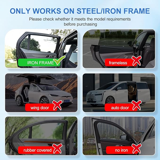 Car Window Shades with 8 Magnets-26.8"x19.7" Car Rear/Side Window Sunshade for Baby Semi-Transparent 2-in-1 Universal Auto Sun Shade for Kid & Pet Protection (2 Pack) Grassland Animal