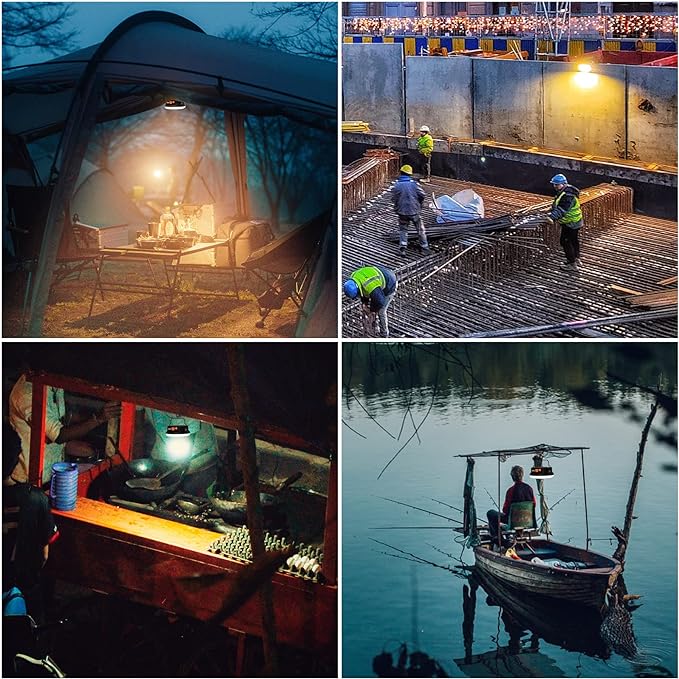 IODOO 10000mAh 30W Rechargeable Camping Light with Remote 3000LM 2700/4000/6500K/RED LED Camping Lantern Portable IP45 Waterproof Tent Lights Power Failur for Parents Christmas Gift