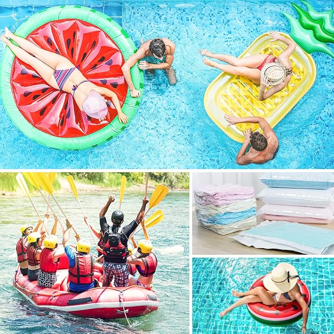 Dr.Meter Air Pump for Inflatables, 4000mAh Rechargeable Air Mattress Pump with 3 Nozzles, Quick-Fill Inflator Deflator Portable Air Pump for Inflatable Pool Floats Raft Bed Boat