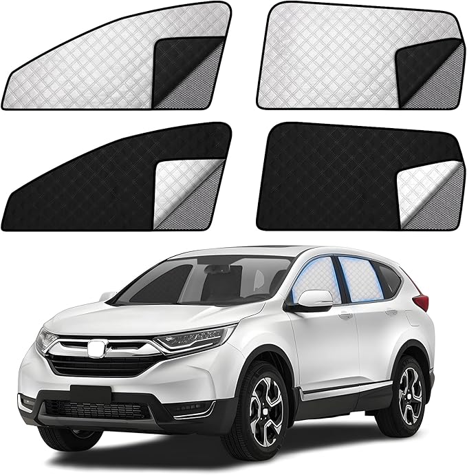 ZATOOTO Car Side Window Sun Shade for Honda CR-V 2017-2022, Double Layer Window Cover with Breathable Mesh Screen and Reversible Blackout Window Shade Design Privacy Curtain & UV Protection