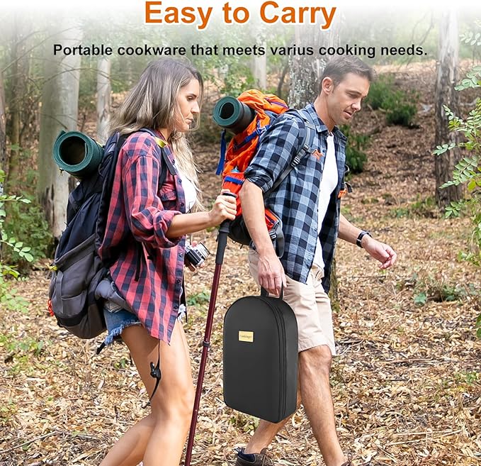 Camping Accessories Kitchen Cooking Utensils Set - Portable Outdoor Camp Cookware Set, Camper Essentials Gear Must Have Supplies for Travel RV BBQ Grill Picnic Hiking