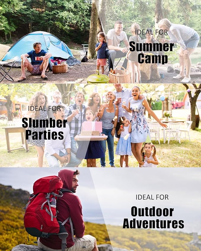 JEAOUIA Sleeping Bags for Adults Backpacking Lightweight Waterproof- Cold Weather Sleeping Bag for Girls Boys Mens for Warm Camping Hiking Outdoor Travel Hunting with Compression Bags(RED)