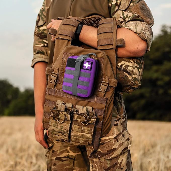 Gonex MOLLE Medical Pouch EMT First Aid Pouch Rip-Away IFAK Tactical Utility Pouch for Outdoor Activities Medical Supplies (Bag Only)
