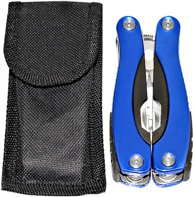 WIWUE GUO Multi Tool, Multitool Pliers for Outdoor, DIY, Home, Garden, Camping, Survival, Hunting and Hiking or Everyday Carry, Blue