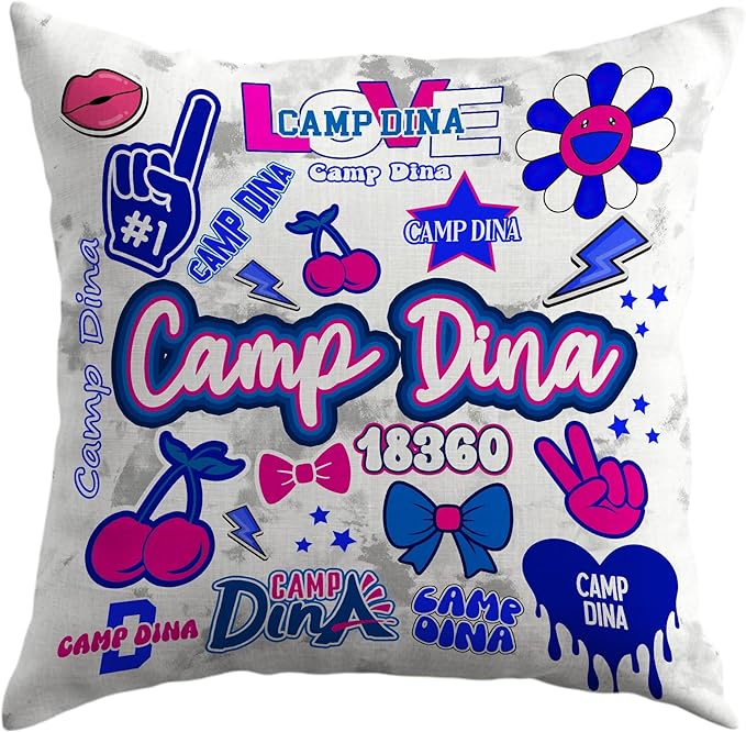 Gilbins Camp Bunk Kids Autograph Pillows A Great Gift for Boys Or Girls (Camp Dina)