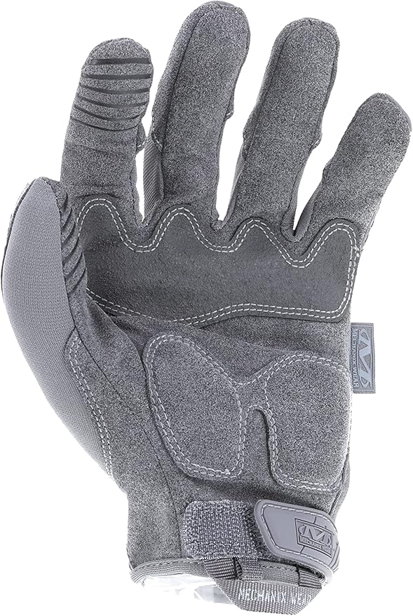 Mechanix Wear: M-Pact Tactical Gloves with Secure Fit, Touchscreen Capable Safety Gloves for Men, Work Gloves with Impact Protection and Vibration Absorption (Grey, Large)