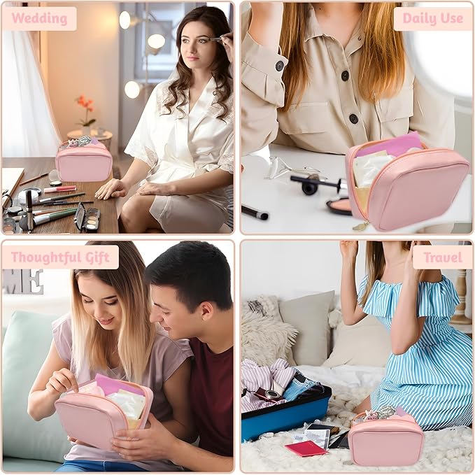 Women's Wedding Emergency Kit for Bride Wedding Survival Set with Makeup Bag, 42 Pc Wedding Daily Travel Essential Items