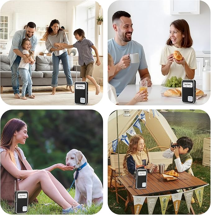 Portable NOAA Weather Radio 4 Band AM FM SW WB, Emergency Radio with DSP Chip, Type-C Rechargeable & Battery Powered, 3.5mm Jack for Hurricane Camping Outdoor