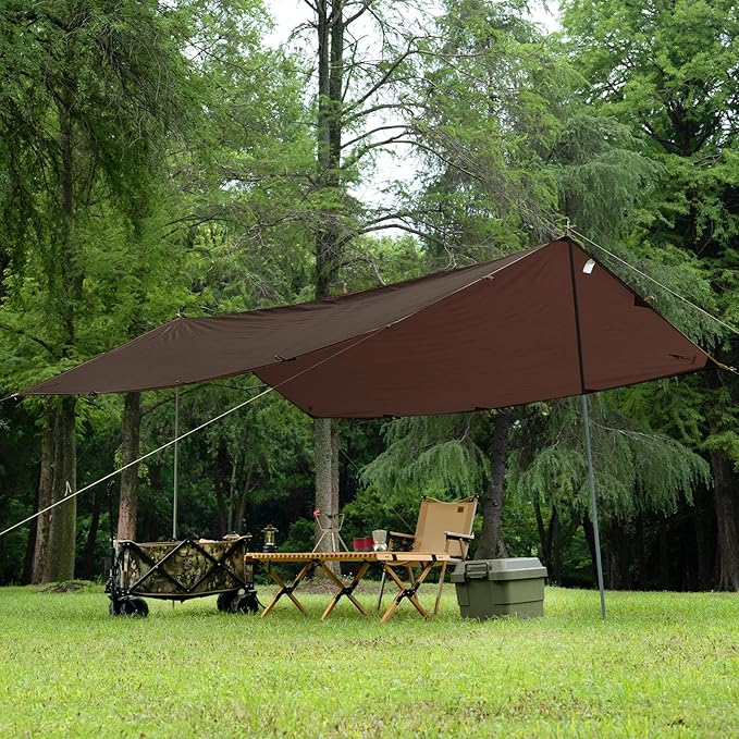 Free Soldier Waterproof Portable Tarp Multifunctional Outdoor Camping Traveling Awning Backpacking Tarp shelter Rain Tarp