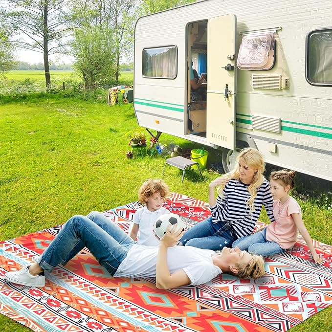 HIHOHO Beach Blanket Waterproof Sandproof Extra Large Beach Mat 79" X 83"/120"x108"for 1-8 Adults Quick Drying Durable Outdoor Picnic Mat for Beach Travel Camping Hiking