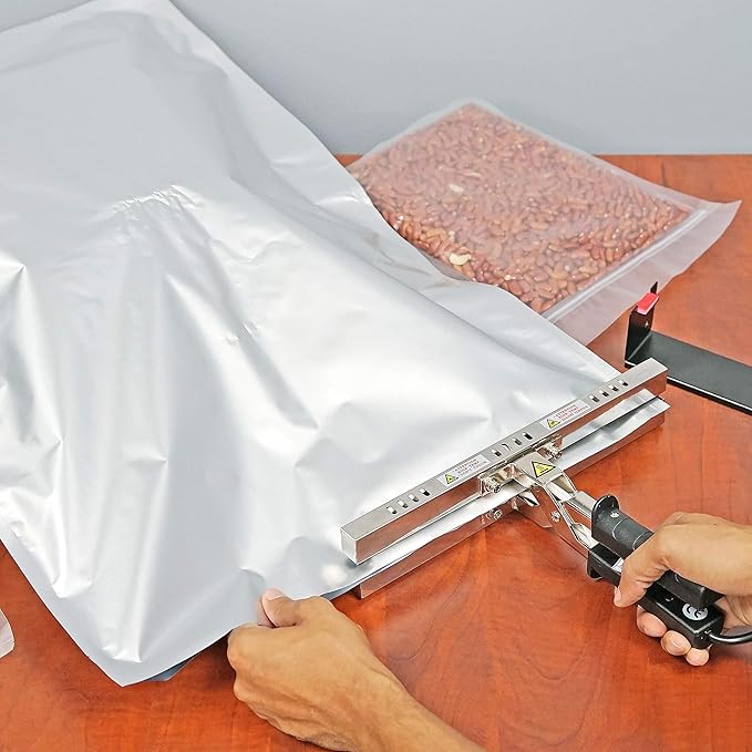 Dry-Packs 5-Gallon, 20"x30" Mylar Bags and 2000cc Oxygen Absorbers, 20 Pack - For Food Shipping & Storage, Silver