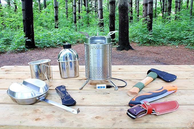 MASTIFF GEARSÂŽ 304 (18/8) Stainless Steel (FDA Compliant) US G.I Style Canteen Kit Cooking Set Camping Canteen Mess Kit with Cup, Lid, MOLLE Pouch for Camping