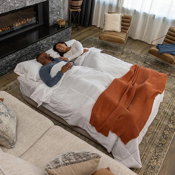 Serta Raised Air Mattress with Never Flat Pump | Luxury Inflatable Mattress with Built in Air Pump to Ensure a Good Night’s Rest | Heavy Duty Blow Up Mattress with Self Inflating Pump