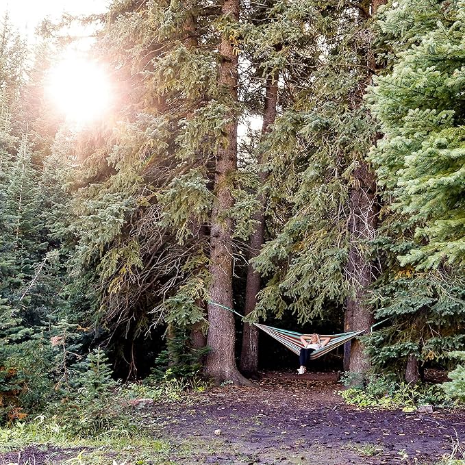 Grand Trunk TrunkTech Double Hammock | Ultra-Strong & Lightweight | 11 ft Hammock with Ripstop Nylon | 500 lb Capacity | Fast-Drying & Weather-Resistant | Bluu Nile