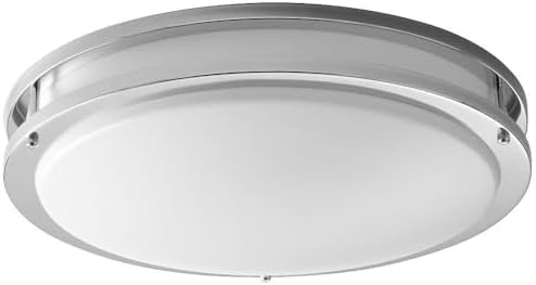 Oracle - 10.1W 2 LED Flush Mount with Emergency-4.25 Inches Tall and 17.75 Inches Wide-Polished Chrome Finish