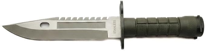 SZCO Supplies 13" M-9 Bayonet Military Style Tactical Saw Back Knife,Green/Black
