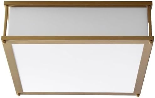 Modulo - 10.1W 2 LED Flush Mount with Emergency-4.75 Inches Tall and 16 Inches Wide-Aged Brass Finish