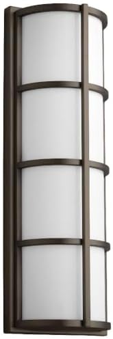 3-713-222-EM Leda - 10.1W 2 LED Large Outdoor Wall Mount with Emergency-21.75 Inches Tall and 7.25 Inches Wide, Finish Color: Oiled Bronze