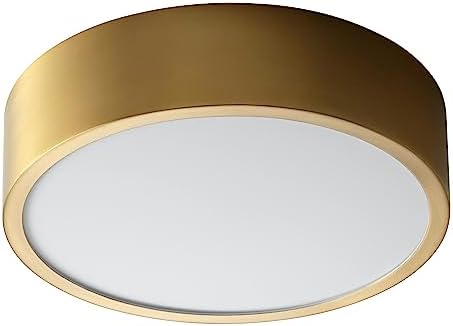 Peepers - 23.8W 1 LED Flush Mount with Emergency-3.25 Inches Tall and 10 Inches Wide-Aged Brass Finish