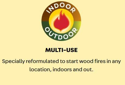 Fire Starter for Indoor and Outdoor Use - Quick Ignition Logs for BBQ, Fireplace, Fire Pit and Campfires (Firestart + Quickstart)