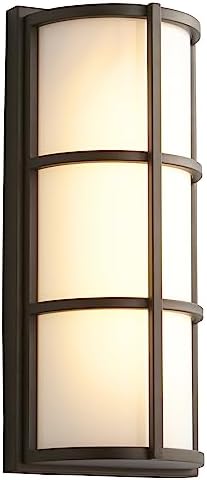 Leda - 10.1W 1 LED Small Outdoor Wall Mount with Emergency-16.5 Inches Tall and 7.25 Inches Wide-Oiled Bronze Finish