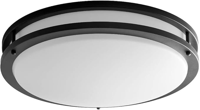 Oracle - 10.1W 2 LED Flush Mount with Emergency-4.25 Inches Tall and 17.75 Inches Wide-Black Finish