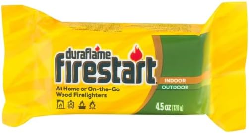 Fire Starter for Indoor and Outdoor Use - Quick Ignition Logs for BBQ, Fireplace, Fire Pit and Campfires (Firestart + Quickstart)