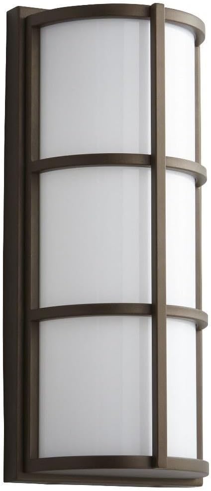 Leda - 10.1W 1 LED Small Outdoor Wall Mount with Emergency-16.5 Inches Tall and 7.25 Inches Wide-Oiled Bronze Finish