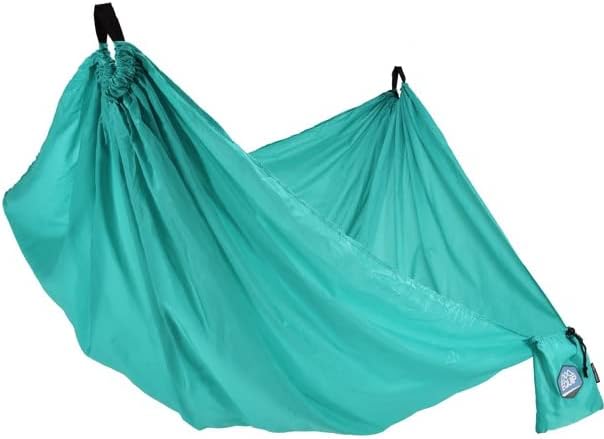 Recycled Fabric One Person Travel Hammock (Aqua Green)
