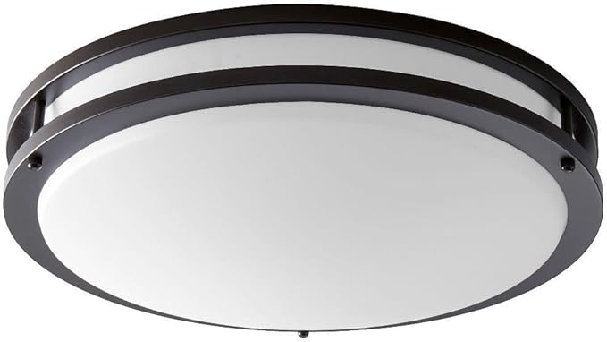 Oracle - 10.1W 1 LED Flush Mount with Emergency-4.25 Inches Tall and 17.75 Inches Wide-Oiled Bronze Finish