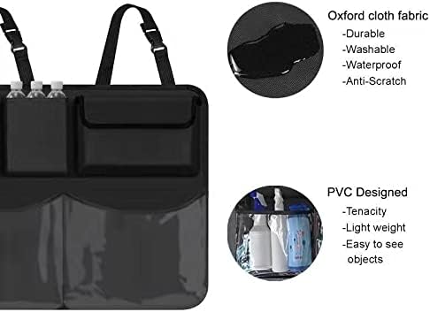 Snuopfy Car Trunk Organizer and Storage, Backseat Hanging Organizer for SUV, Truck, MPV,Van Collapsible Cargo Storage Bag with 7 Pockets, Car Interior Accessories for Men and Women