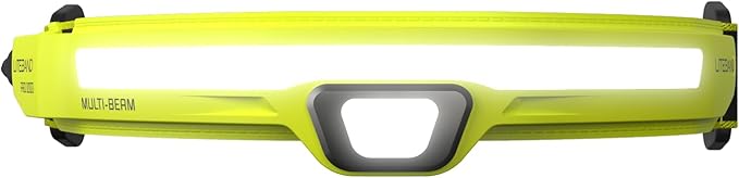OPTIMAL VENTURES LITEBAND PRO Multi-Beam Rechargeable LED Headlamp, 1500 Lumens, 210° Wide Beam + Focused Spot, Hard Hat Compatible, Professional No-Bounce Fit, IPX5 Weather Resistant, Yellow