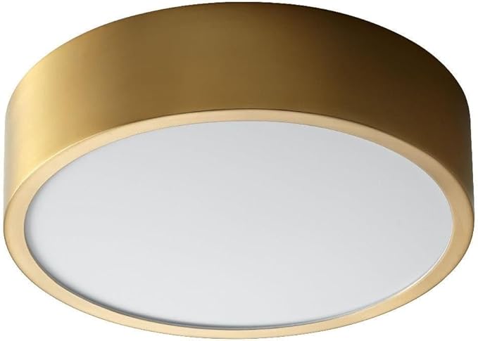Peepers - 23.8W 1 LED Flush Mount with Emergency-3.25 Inches Tall and 10 Inches Wide-Aged Brass Finish