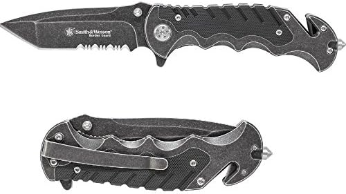 Smith & Wesson Benji 2.5in High Carbon S.S. Folding Keychain Knife with 1.75in Modified Tanto Blade and G10 Handle for Outdoor