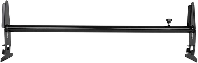 Scitoo Heavy-Duty 3 Bars Steel Utility Ladder Truck Pickup Rack Kayak Contractor Lumber Utility for Chevy for Dodge for Ford for GMC Express 77' Van with Rain Gutters - Black Van Rack