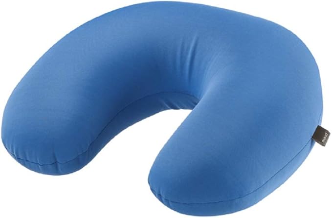 Lewis N. Clark Mood Neck Pillow, Microbead Pillows, Airplane Pillow and Cervical Neck Pillow for Kids + Adults, Travel Pillow with Neck Support, Blue